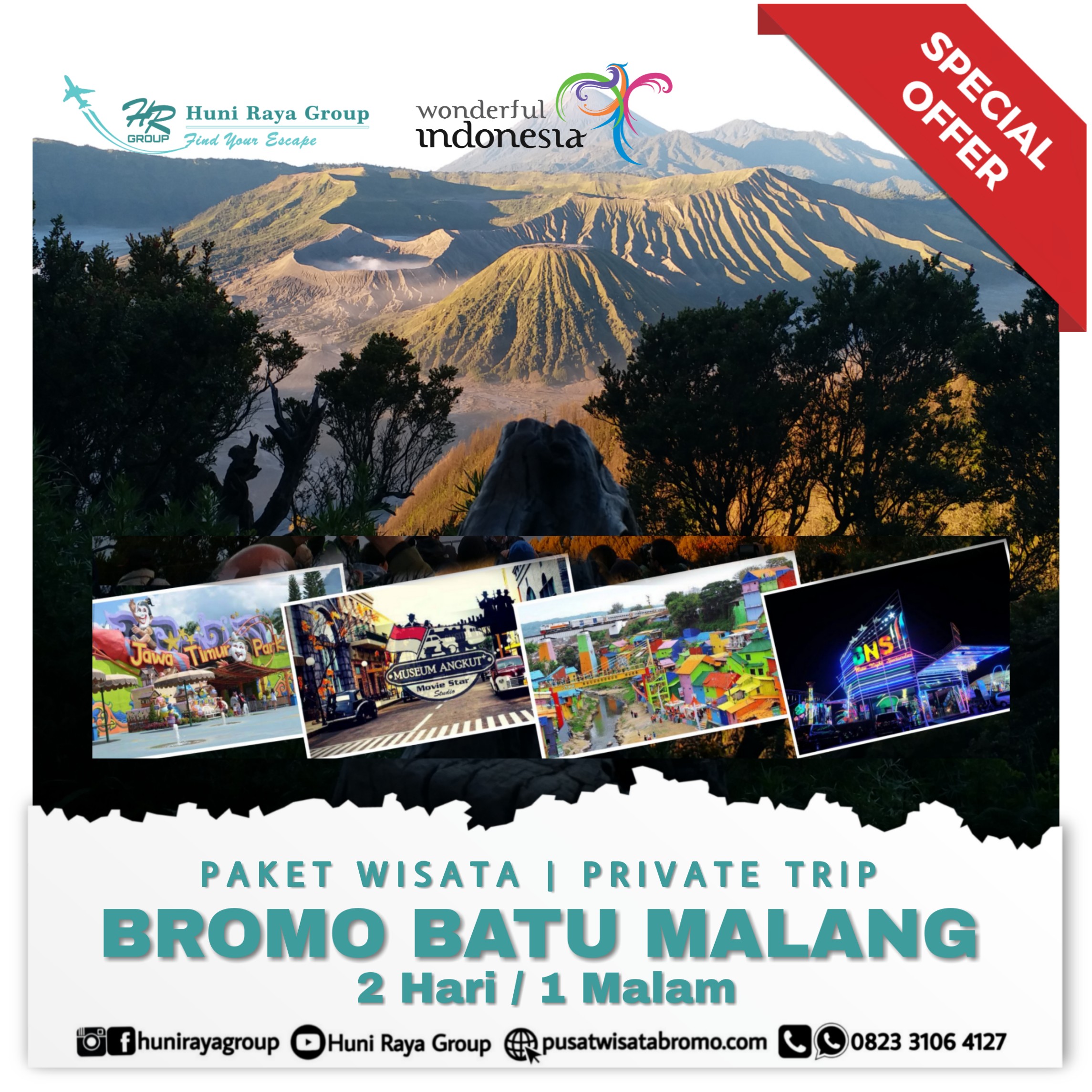 Paket Wisata Bromo Malang Batu 2 Hari 1 Malam Tour Terlengkap CV HUNI RAYA GROUP