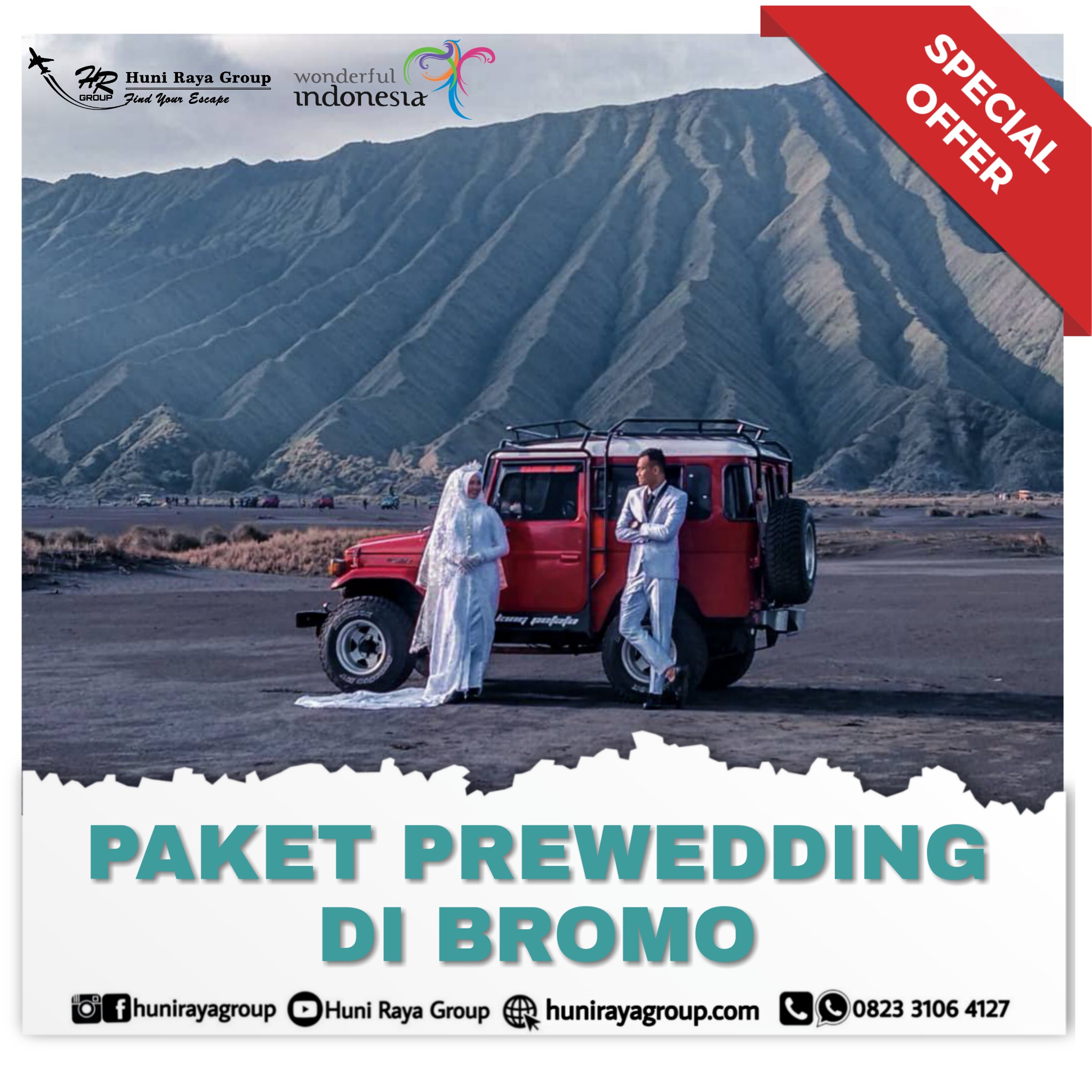 Paket Sewa Jeep Bromo Prewedding terbaru
